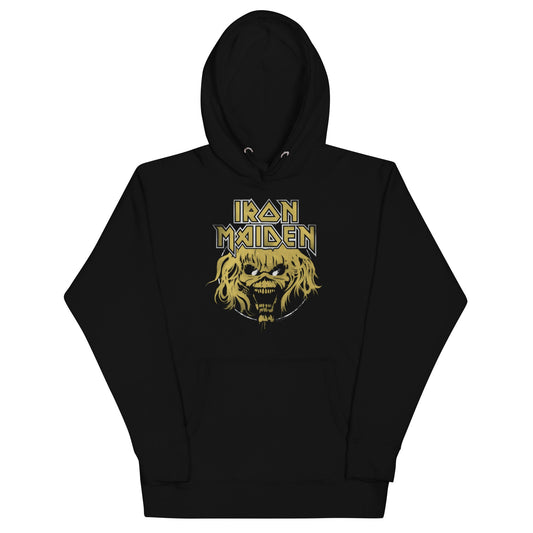 Iron Maiden Stacked Logo Mens Hoodie Black