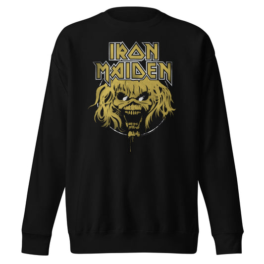 Iron Maiden Stacked Logo Mens Sweatshirt Black