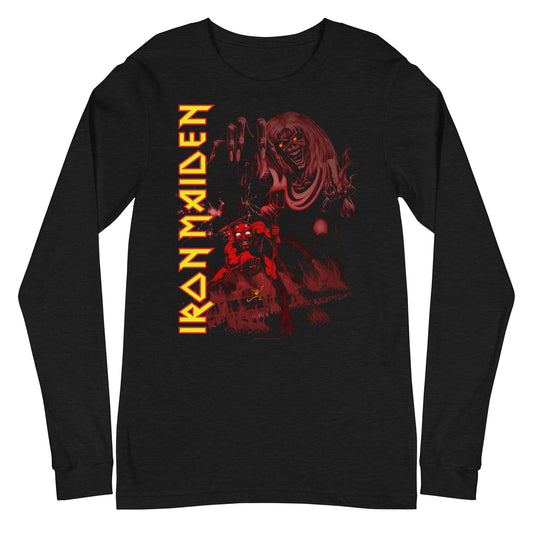 Iron Maiden Vertical Hell Mens Long Sleeve Shirt Black