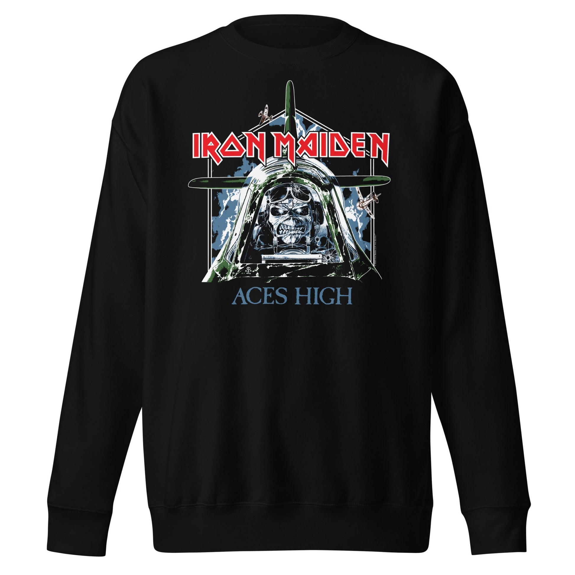 Iron Maiden Aces High Mens Sweatshirt Black