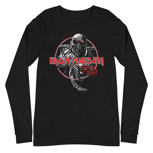 Iron Maiden Eddie Peace Mens Long Sleeve Shirt Black