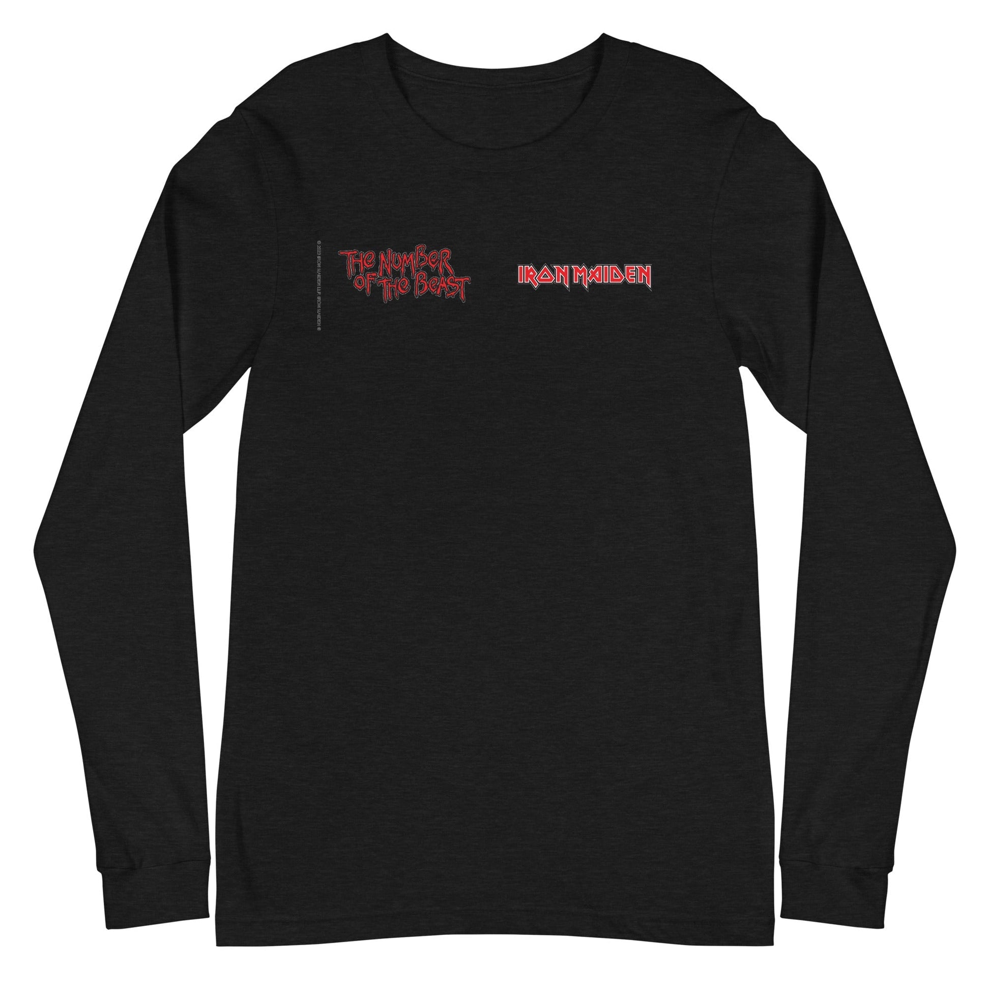 Iron Maiden Beast Logo Mens Long Sleeve Shirt Black