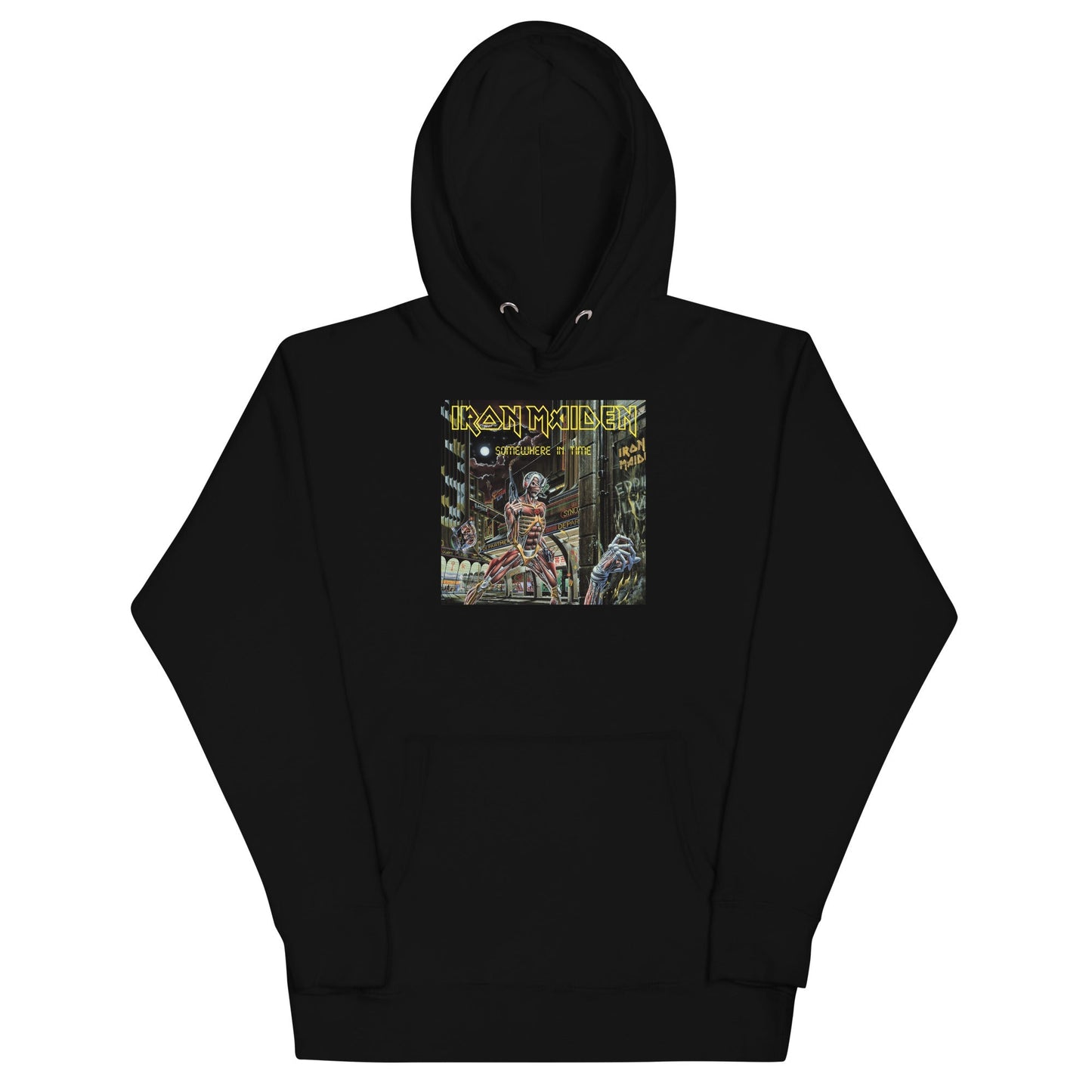 Iron Maiden Times City Mens Hoodie Black