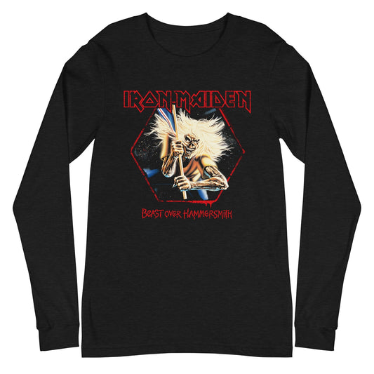 Iron Maiden Beast Over Hammersmith Mens Long Sleeve Shirt Black