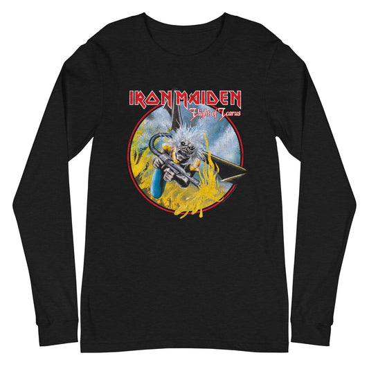 Iron Maiden Flight of Icarus Mens Long Sleeve Shirt Black