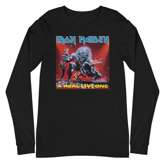 Iron Maiden A Real Live One Mens Long Sleeve Shirt Black