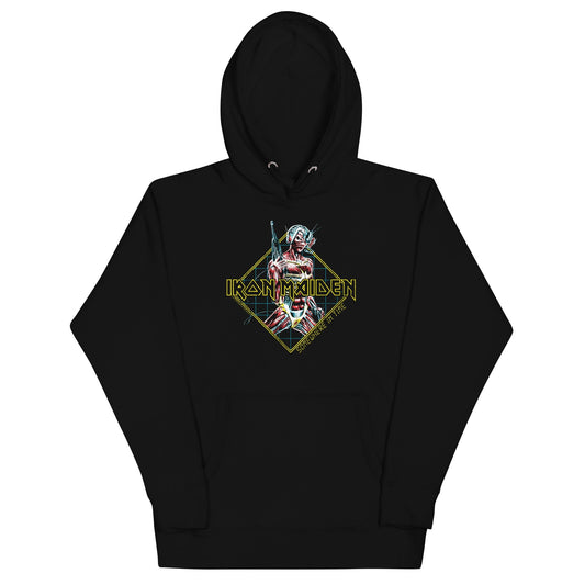 Iron Maiden Rhombus Mens Hoodie Black