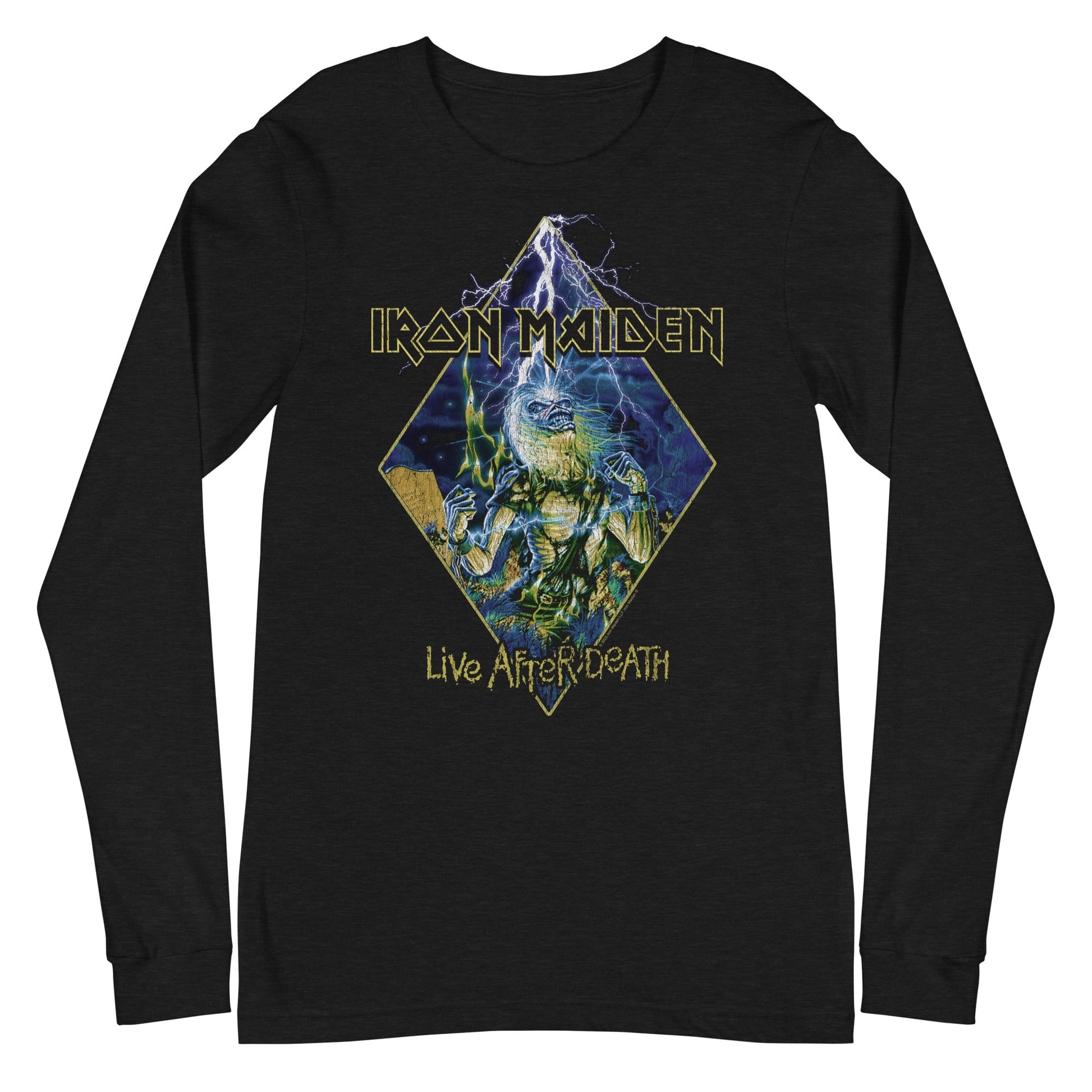 Iron Maiden Lightning Mens Long Sleeve Shirt Black