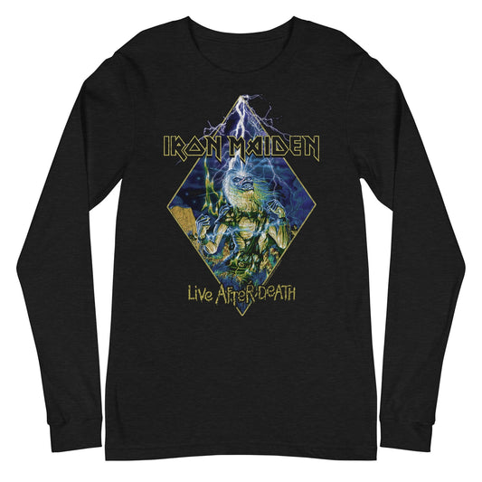 Iron Maiden Lightning Mens Long Sleeve Shirt Black