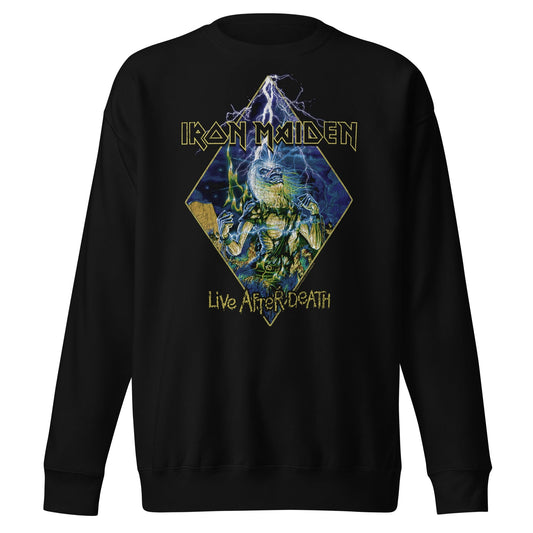 Iron Maiden Lightning Mens Sweatshirt Black