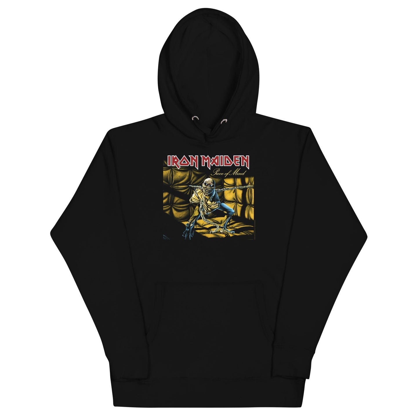 Iron Maiden Padded Eddie Mens Hoodie Black