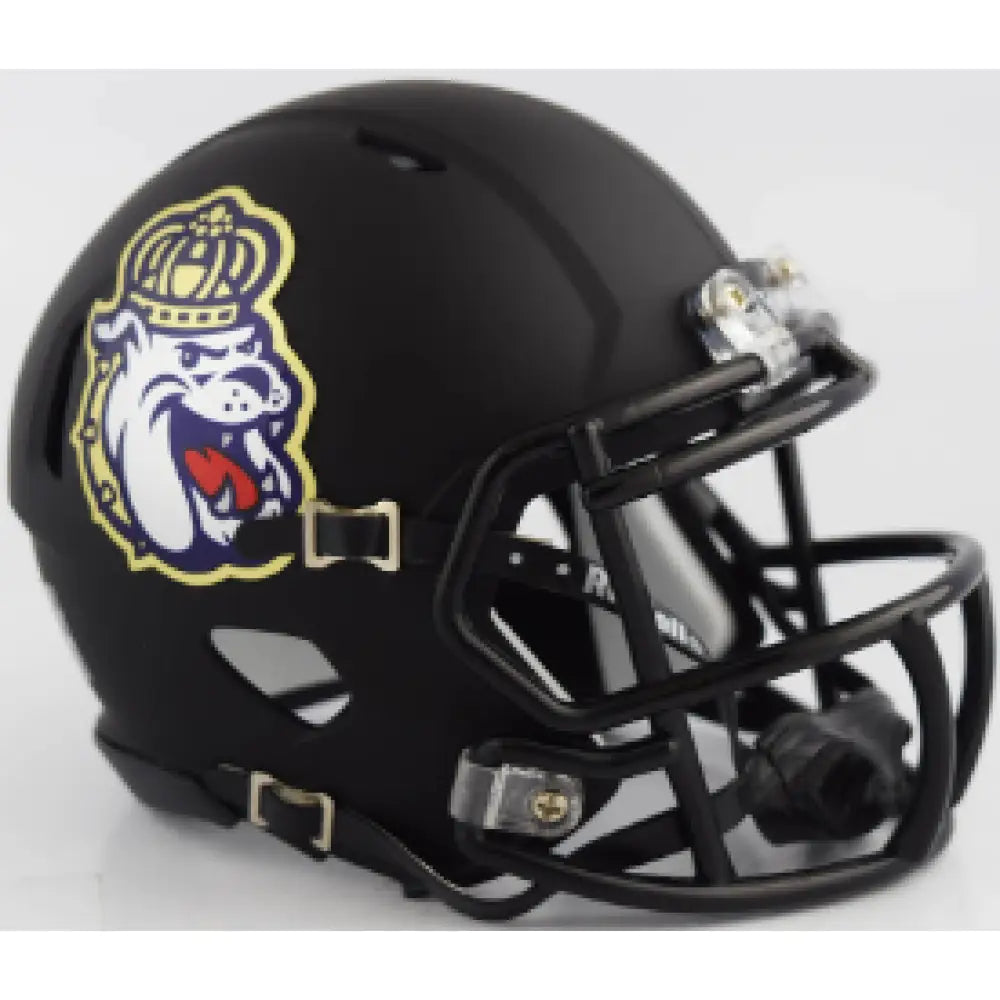 James Madison Dukes NCAA Mini Speed Football Helmet Matte Black NCAA