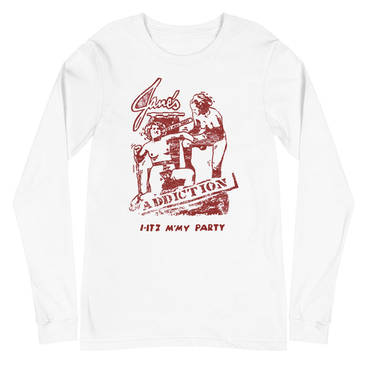 Jane's Addiction Still My Party Mens Long Sleeve Shirt White