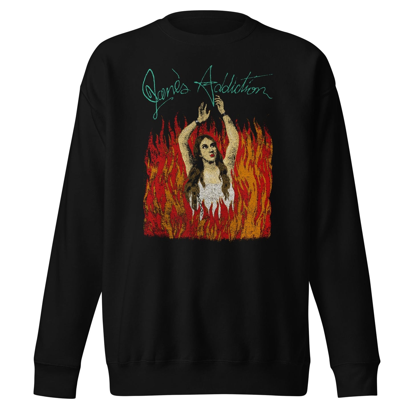 Jane's Addiction Flames Mens Sweatshirt Black