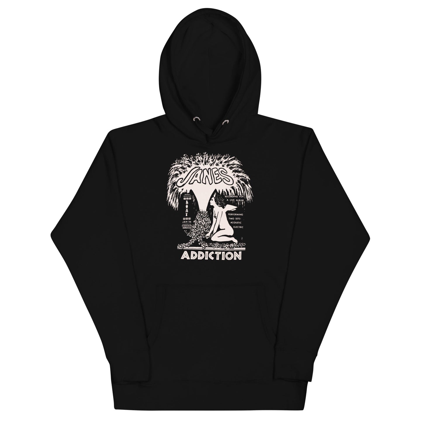 Jane's Addiction Roxy Live Mens Officially Licensed Hoodie Black