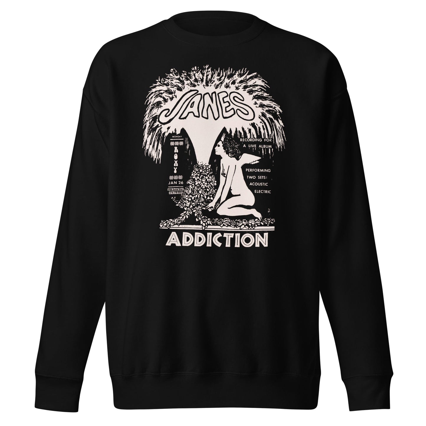 Jane's Addiction Roxy Live Mens Sweatshirt Black