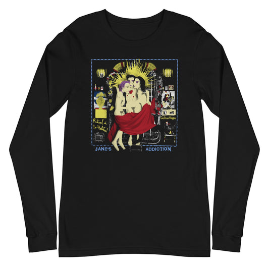 Jane's Addiction Three Ladies Mens Long Sleeve Shirt Black