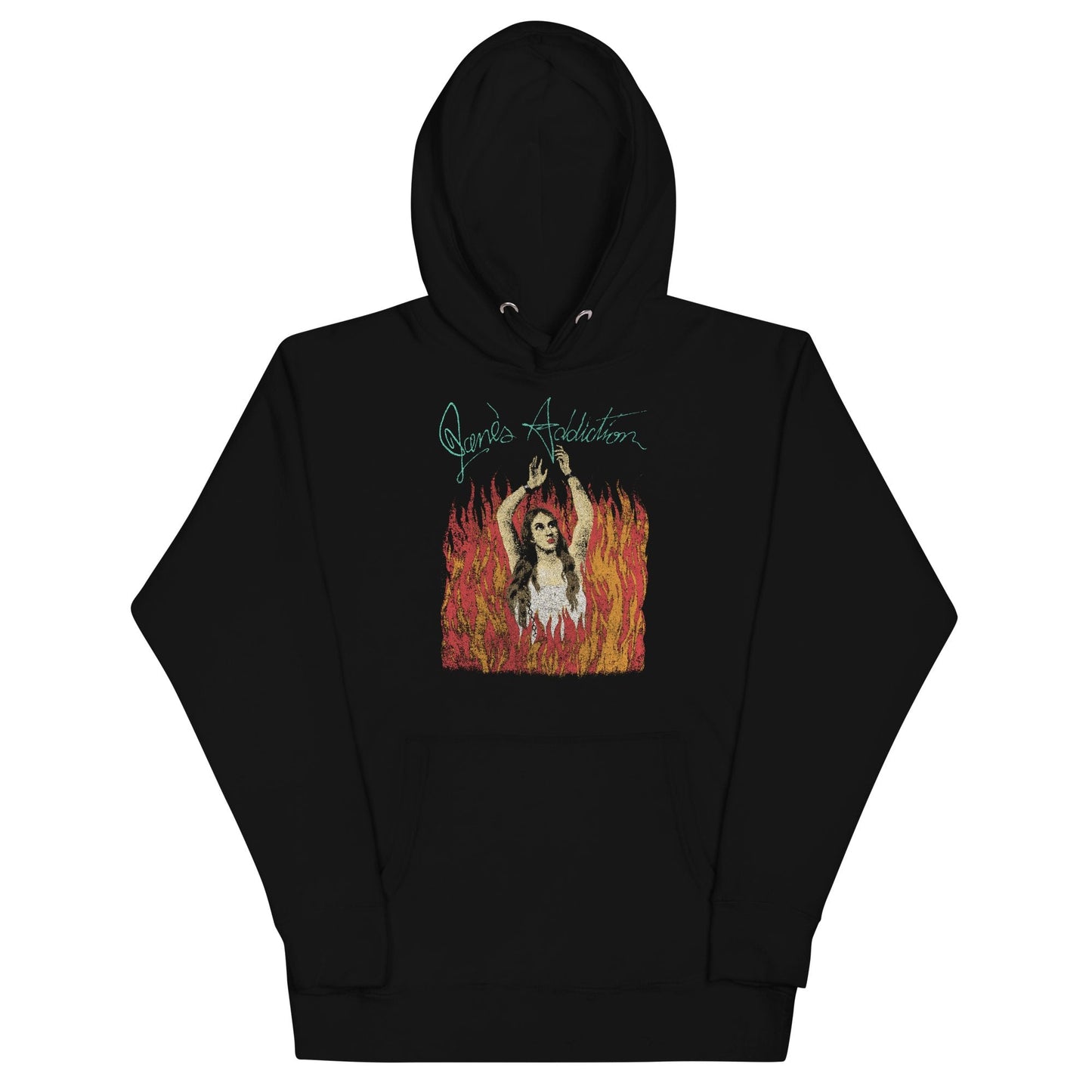 Jane's Addiction Flames Classic Mens Officially Licensed Hoodie Black