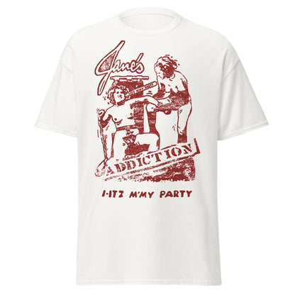 Jane's Addiction Still My Party Jumbo Print Mens T Shirt White