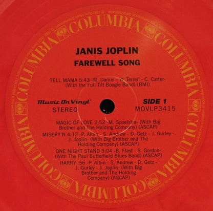 Janis Joplin – Farewell Song (180 Gram, Red LP Vinyl) Vinyl Record
