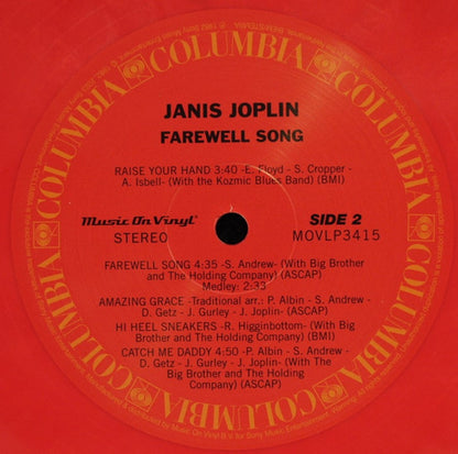 Janis Joplin – Farewell Song (180 Gram, Red LP Vinyl) Vinyl Record