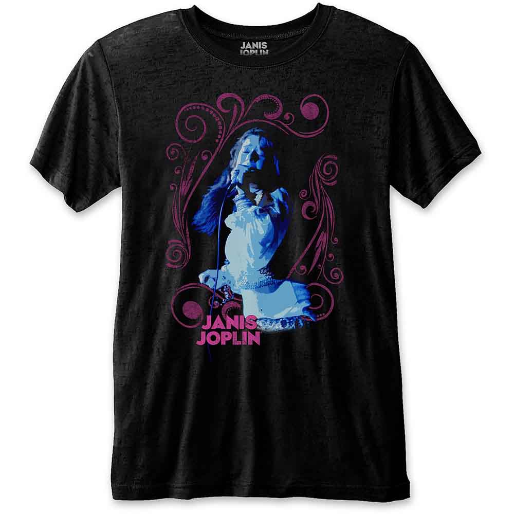 Janis Joplin Floral Frame [T-Shirt]