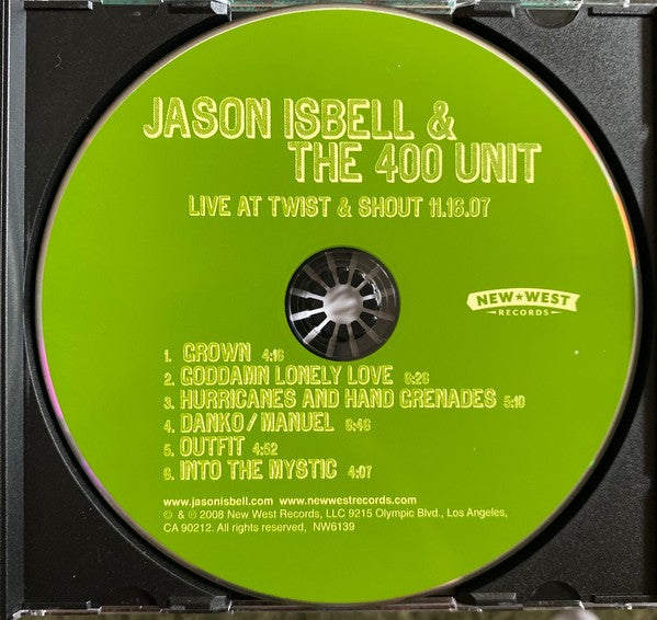 Jason Isbell – Live From Twist & Shout 11.16.07 Music CD
