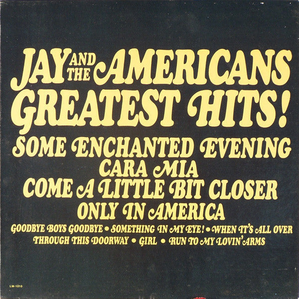 Jay And The Americans Greatest Hits! Vinyl Record