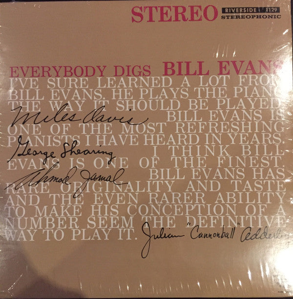 Everybody Digs Bill Evans Vinyl Record