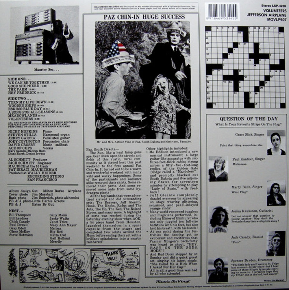 Jefferson Airplane – Volunteers (LP Vinyl) Vinyl Record