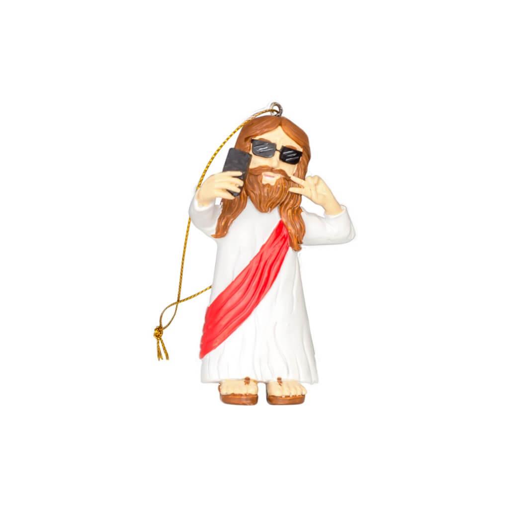 Jesus Taking Selfie Christmas Tree Ornament Decoration