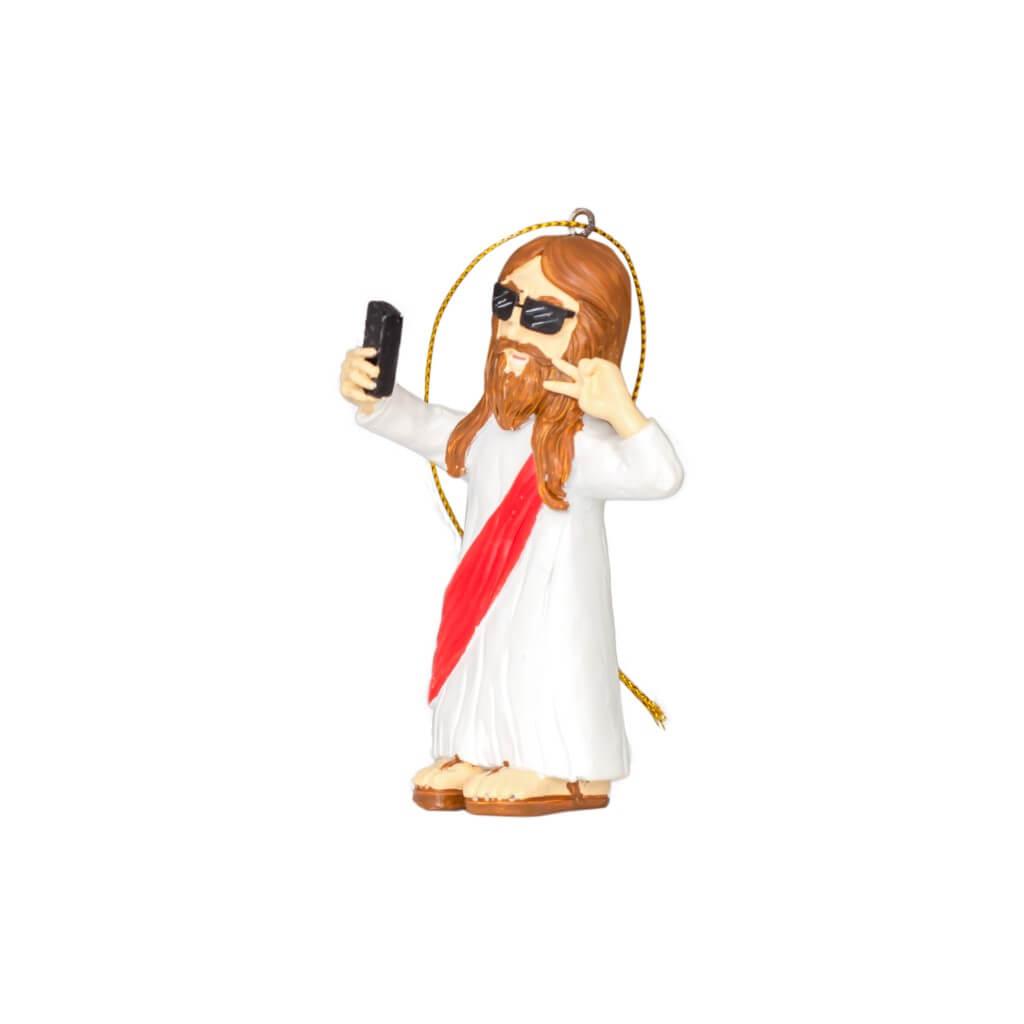 Jesus Taking Selfie Christmas Tree Ornament Decoration