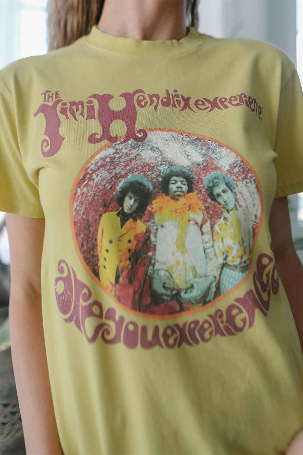 Jimi Hendrix Are You Experienced Womens Tee Shirt Daffodil