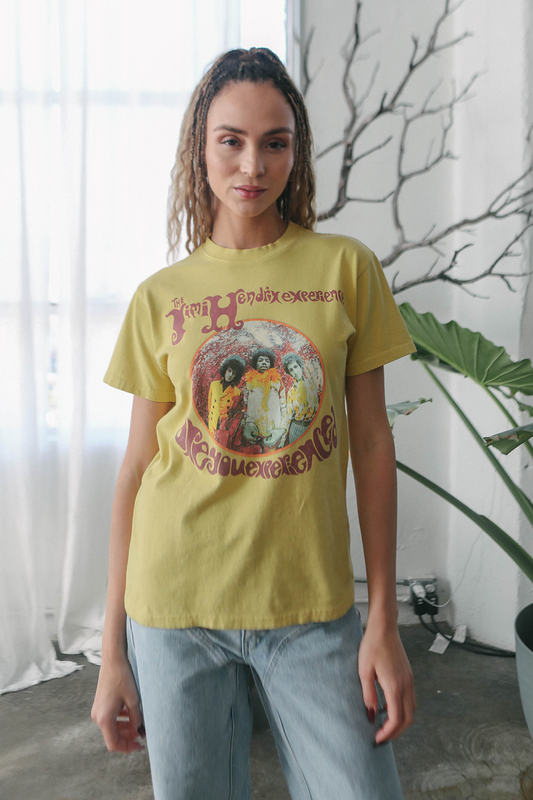 Jimi Hendrix Are You Experienced Womens Tee Shirt Daffodil