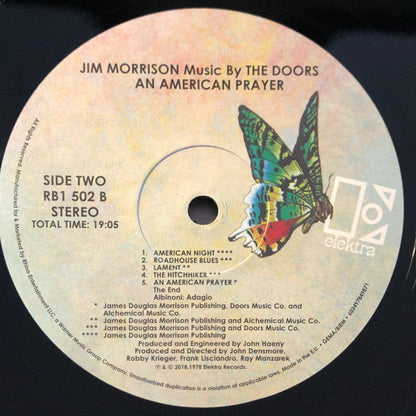 Jim Morrison, The Doors An American Prayer - Music By The Doors Elektra LP, Album, RE, RM, Gat Vinyl Record