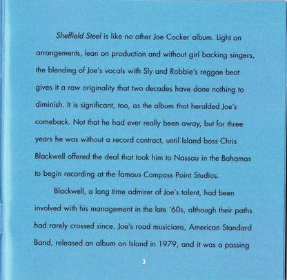 Joe Cocker – Sheffield Steel (Bonus Tracks, Remastered CD)
