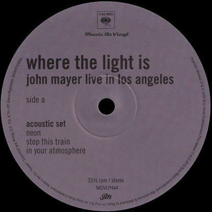 John Mayer – Where The Light Is (4-LP Vinyl) Vinyl Record
