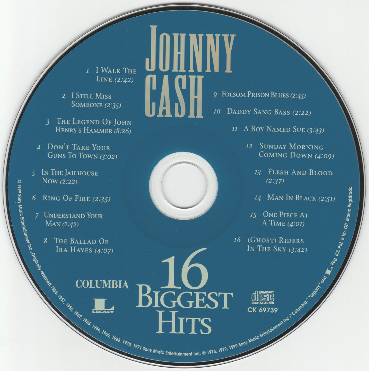 Johnny Cash – 16 Biggest Hits Music CD
