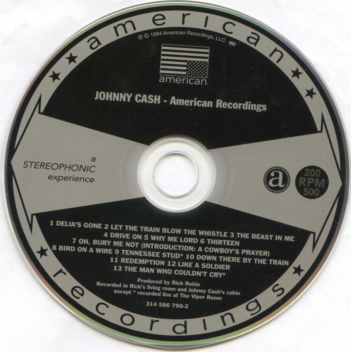 Johnny Cash – American Recordings Music CD