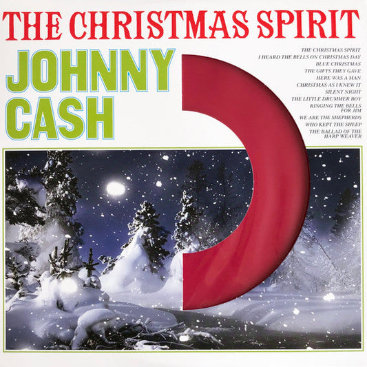 Johnny Cash The Christmas Spirit DOL LP, Album, RE, Red  Vinyl Record