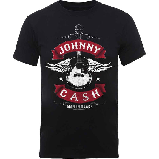 Johnny Cash Winged Guitar [T-Shirt] Officially Licensed