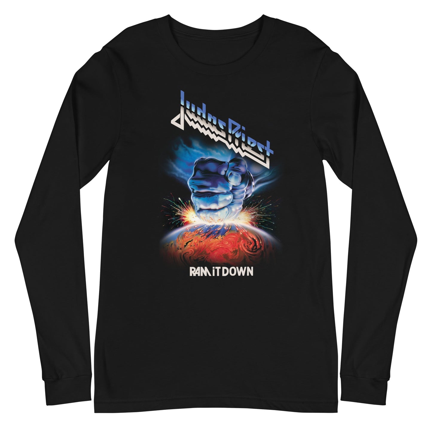 Judas Priest Ram It Down Mens Long Sleeve Shirt Black