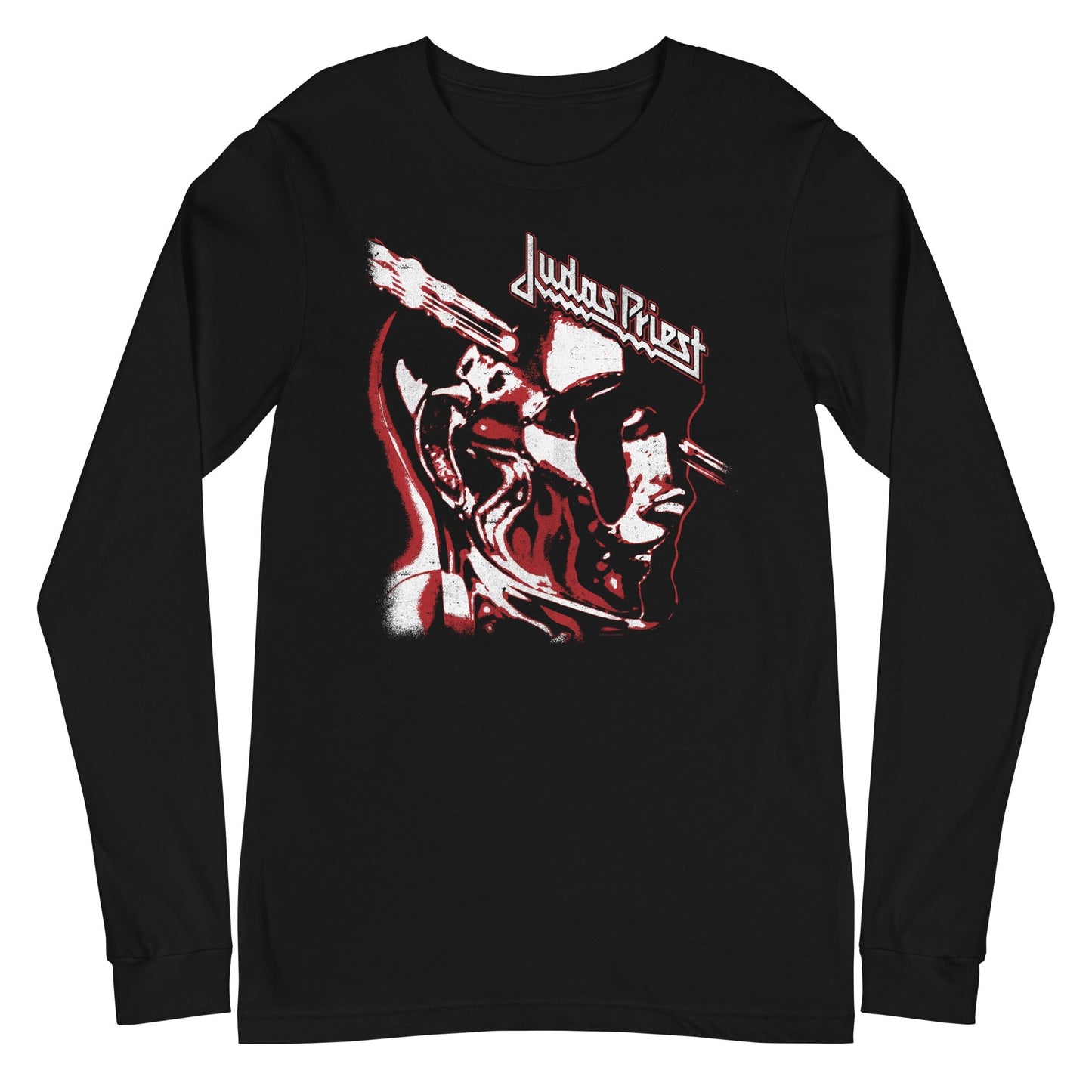 Judas Priest Look Right Mens Long Sleeve Shirt Black