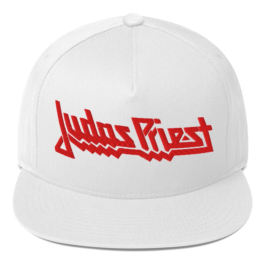 Judas Priest Electric Logo White Snapback Hat White Officially Licensed