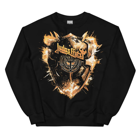 Judas Priest Panic Attack Officially Licensed Crewneck Sweatshirt Black