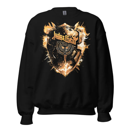 Judas Priest Panic Attack Officially Licensed Crewneck Sweatshirt Black