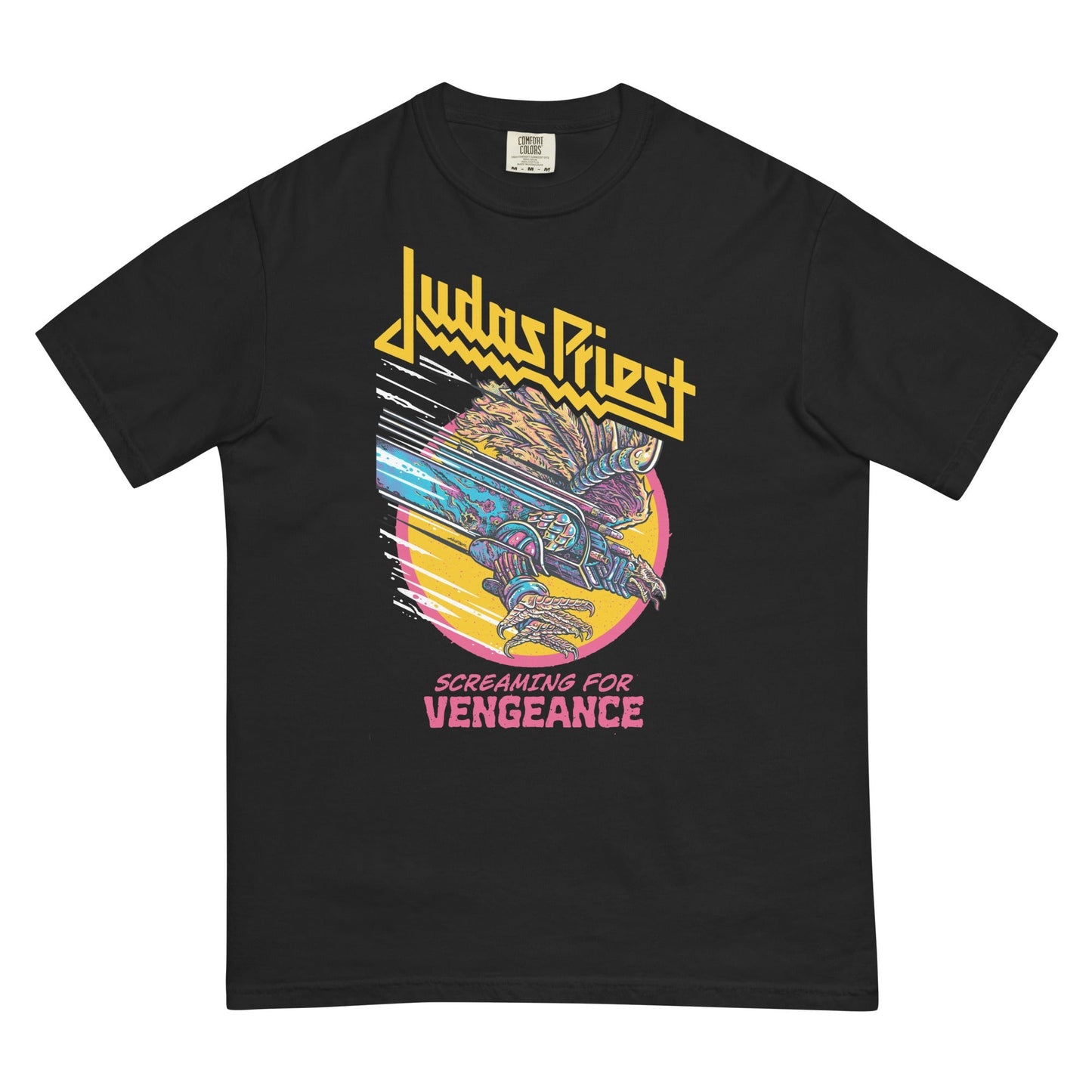 Judas Priest 8th Studio Album Mineral Wash Officially Licensed Mens T Shirt Black