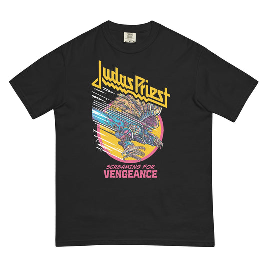 Judas Priest 8th Studio Album Mineral Wash Officially Licensed Mens T Shirt Black