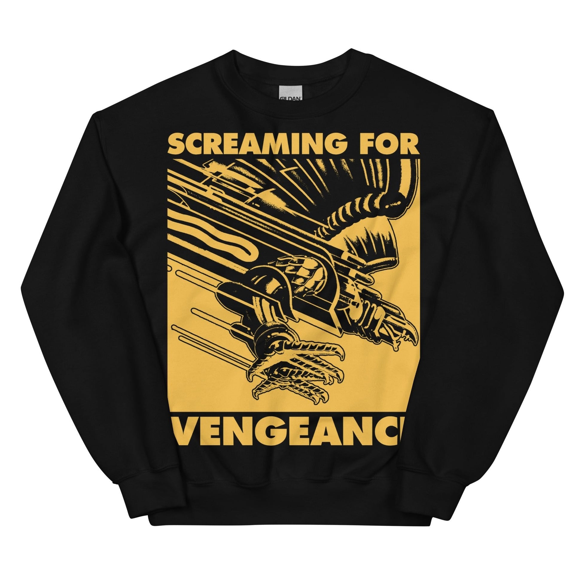 Judas Priest Golden Screaming For Vengeance Officially Licensed Crewneck Sweatshirt Black