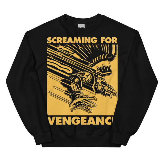 Judas Priest Golden Screaming For Vengeance Officially Licensed Crewneck Sweatshirt Black